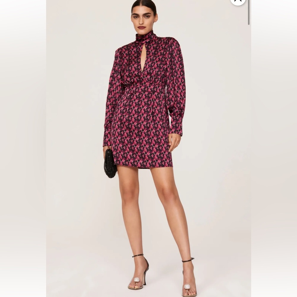 Ronny Kobo x RTR Printed Satin Dress